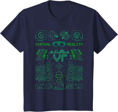 Miniatura 50 de Camiseta de realidad virtual VR Retro Gamers, Negro, S Negro,Azul Marino,Asfalto,Blanco,Azul Pastel,Arándano,Limón,Jaspeado Oscuro,Gris