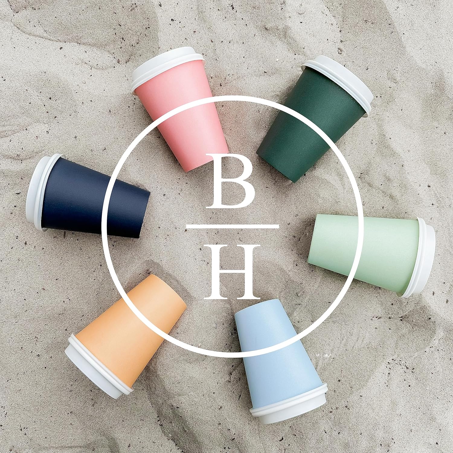 BrewHouse Disposable Coffee Cups with Lids 12 oz | Luxury To Go Paper Coffee Cups with Lids | 25 Count Pink - Image 6