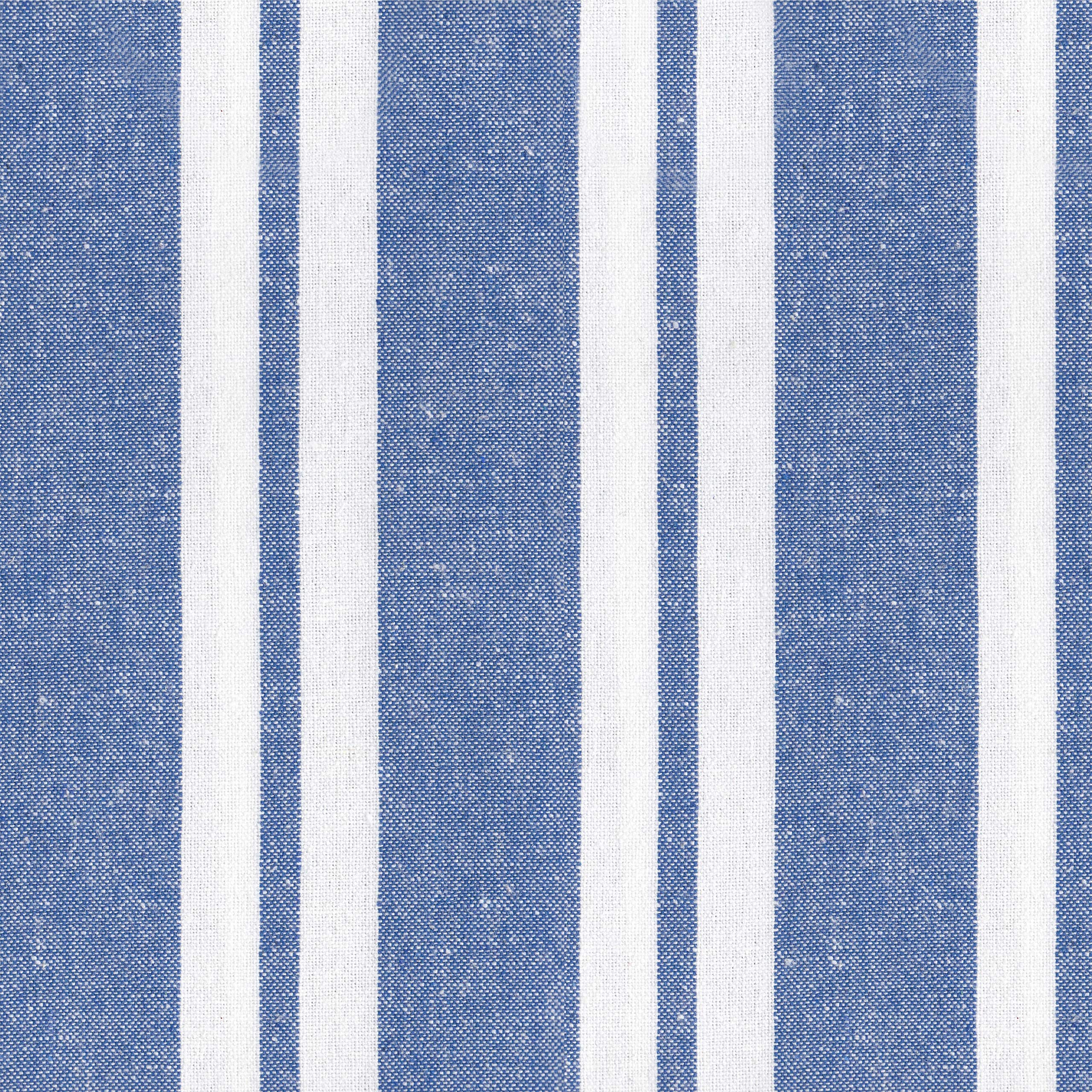 Encasa XO Baumwoll-Servietten Set mit 6 Stück | Franca Blue Stripes | Größe 43x43 cm | Tischservietten | Maschinenwaschbar & Wiederverwendbar