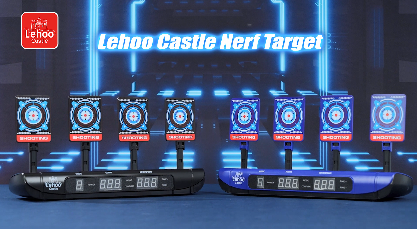 Lehoo Castle Cible pour armes Nerf, cibles de tir électroniques, cible numérique à réinitialisation automatique avec lumière LED, jouet cadeau pour enfants garçons filles 4 5 6 7 8 Lehoo Castle Cible pour armes Nerf, cibles de tir électroniques, cible numérique à réinitialisation automatique avec lumière LED, jouet cadeau pour enfants garçons filles 4 5 6 7 8