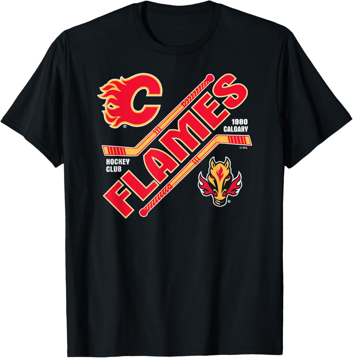 Calgary Flames Force Black Officially Licensed T-Shirt