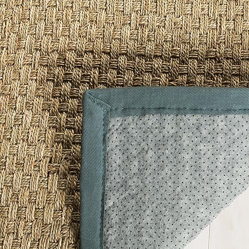 Vista 118 de SAFAVIEH Natural Fiber NF114A - Alfombra de hierba marina, tejido de canasta, con borde, para zonas de alto tráfico, sala de estar, dormitorio, 2