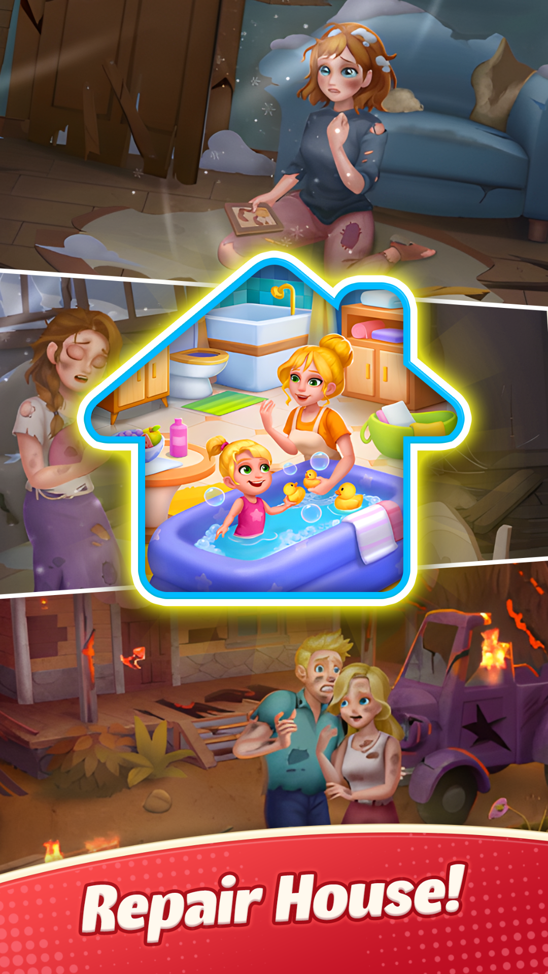 Tile Match Story: Family Makeover - App on Amazon Appstore