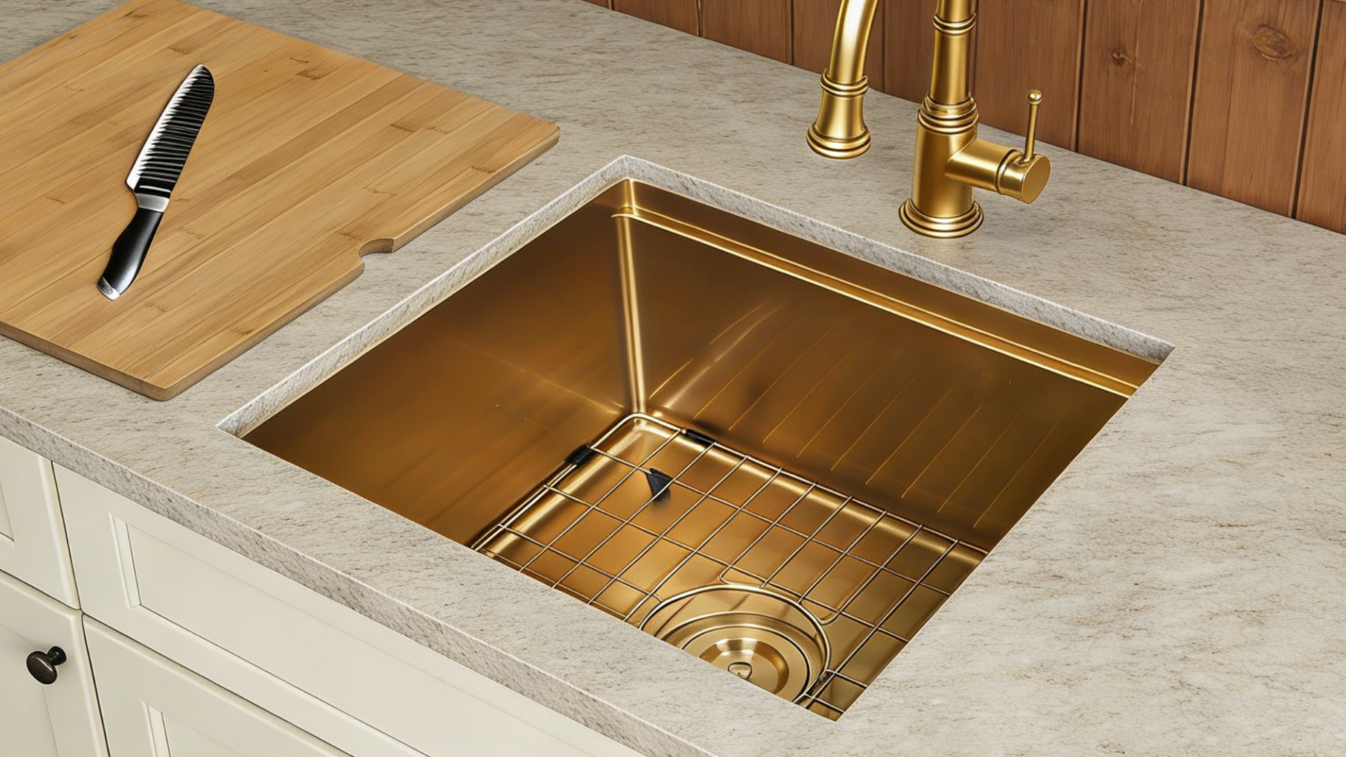 Kitsitchen Gold Undermount Kitchen Sink, 16 Gauge T304 Stainless Steel Workstation Sinks with Accessories, 33 X 18X 10 Deep Large Single Bowl Handmade Kitchen Sinks with Offset Drain Design Kitsitchen Gold Undermount Kitchen Sink, 16 Gauge T304 Stainless Steel Workstation Sinks with Accessories, 33 X 18X 10 Deep Large Single Bowl Handmade Kitchen Sinks with Offset Drain Design