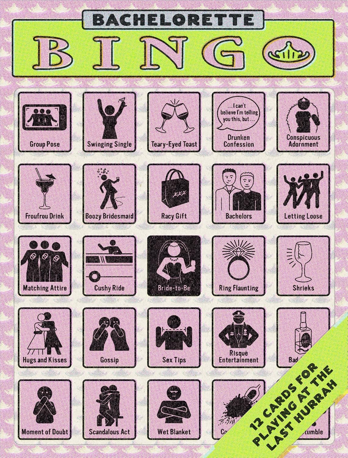 Knock Knock Bachelorette Bingo, 12 Cards (Pack of 2