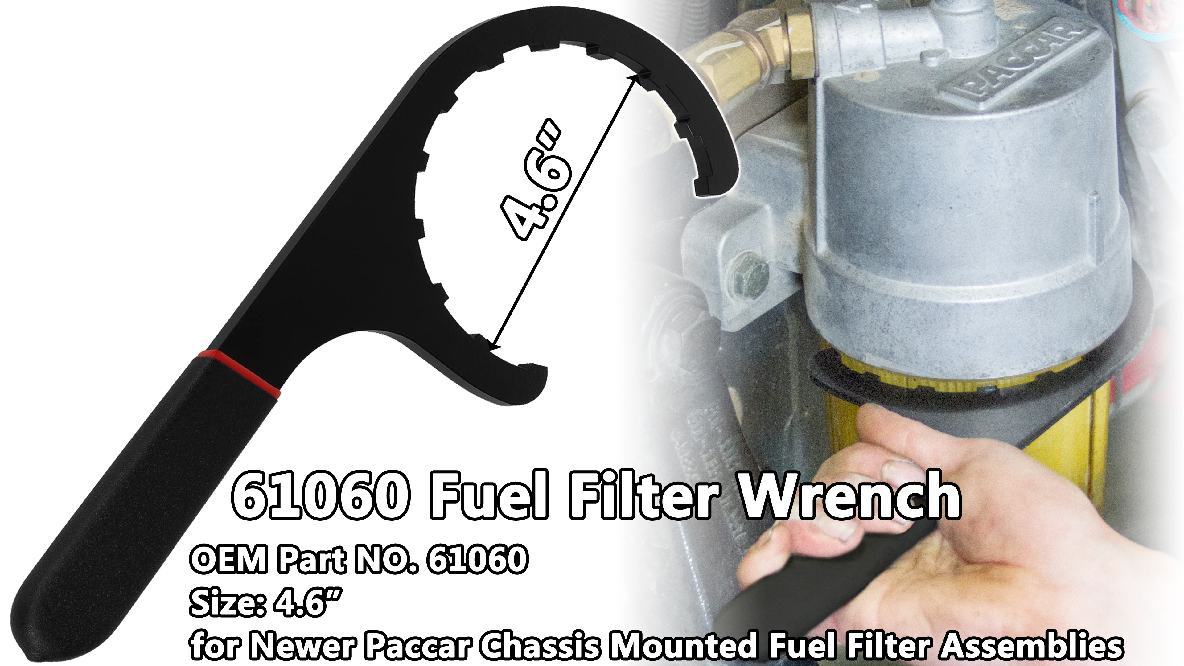 Amazon.com: Sporthfish 61060 Diesel Fuel Filter Wrench for Paccar