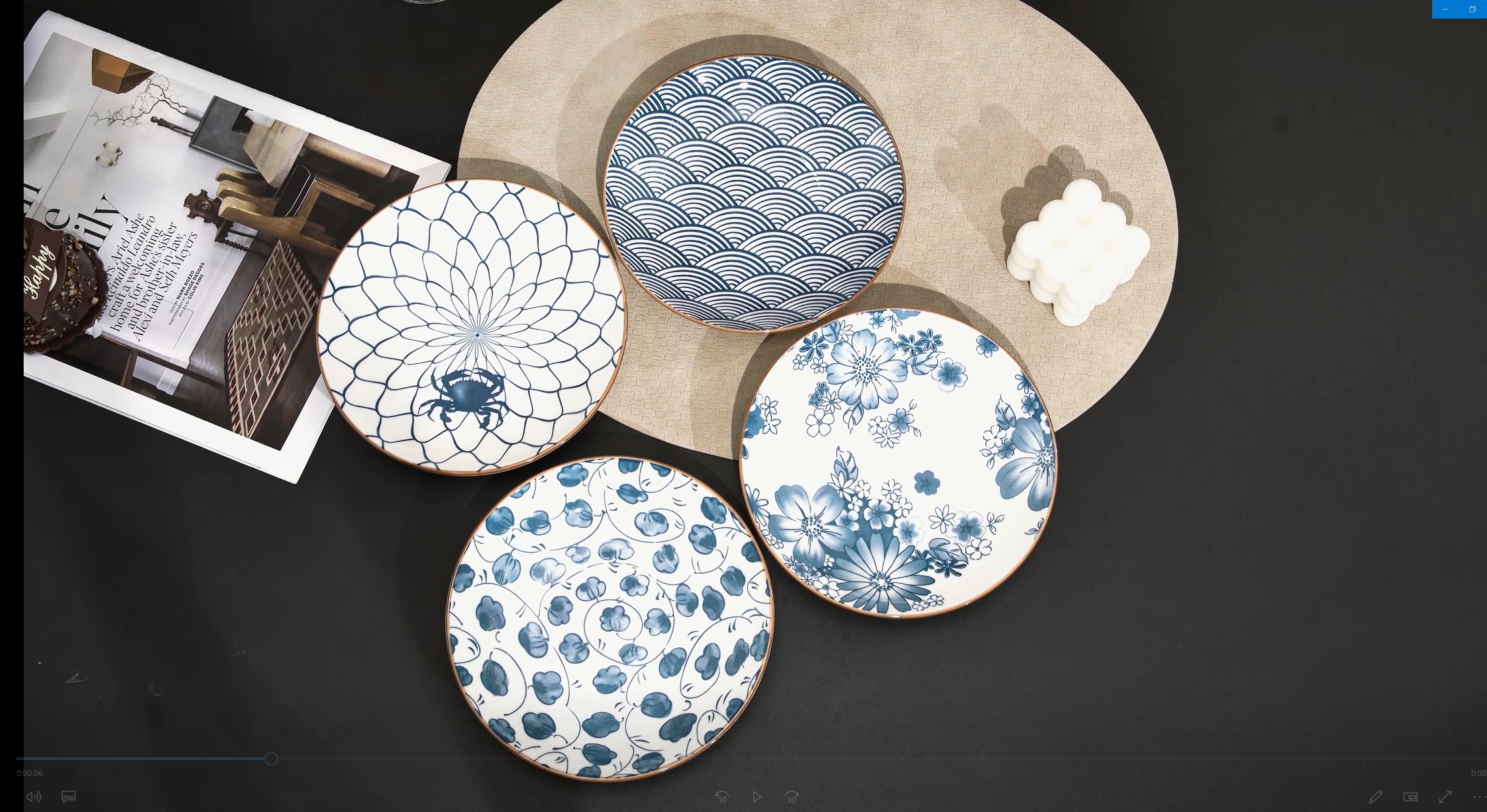 Amazon.com: YALONG Small Ceramic Salad Plates Set of 4, 7 Inch