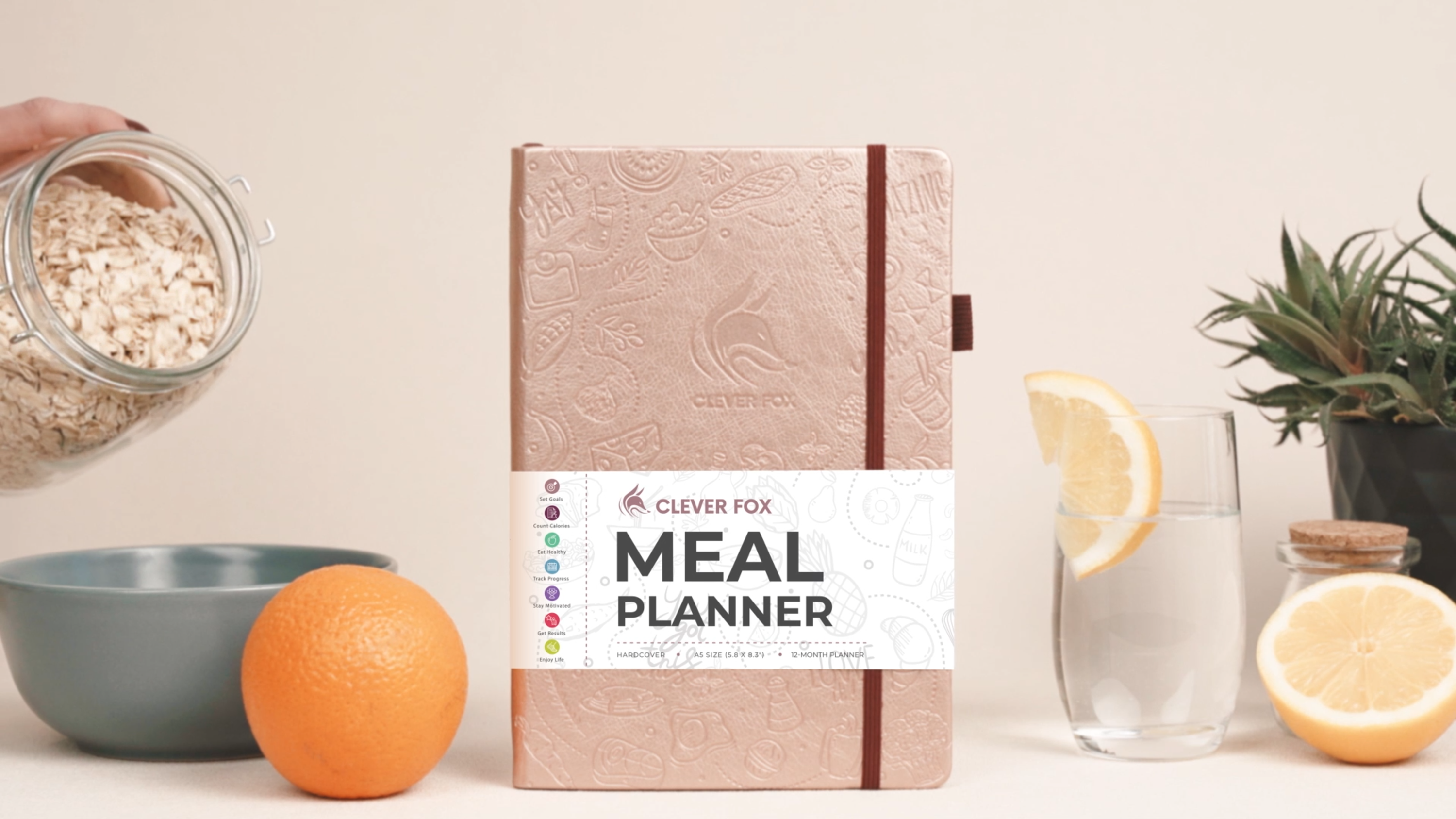 Clever Fox Agenda Agenda Seanal Y Ensual Con Ranuras De Tiepo, Libro