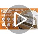 Bed Guard Rail for Toddlers - 74.8" Quick Assembly & Double Side Lift with Safety Child Lock - Adjustable Height Baby Bed Rails for Queen Full King Twin Crib Bunk Size Bed(Beige, 1 Pack)