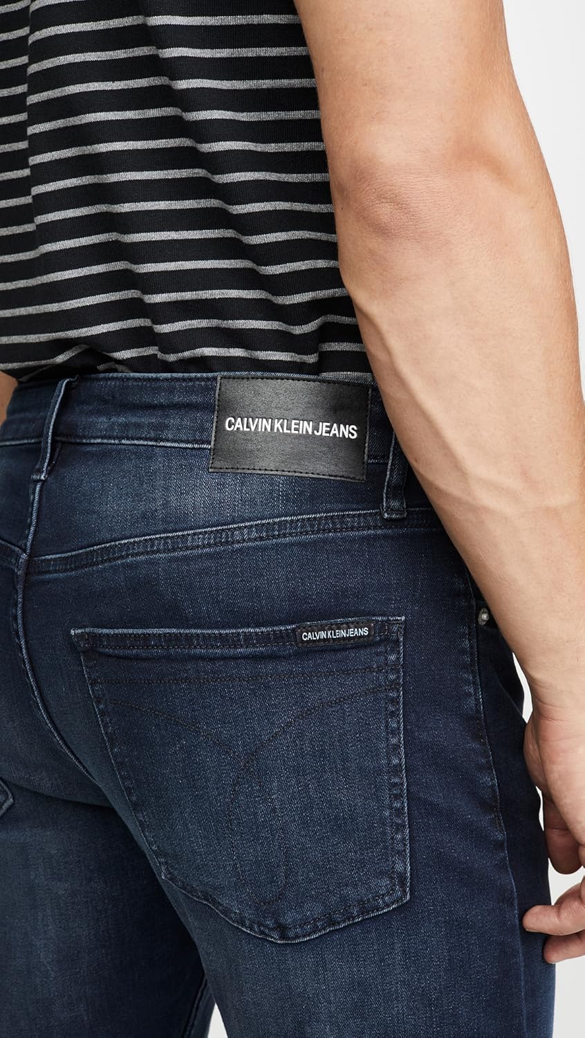 Calvin Klein Men's Skinny Fit Jeans 28W x 30L Boston Blue Black