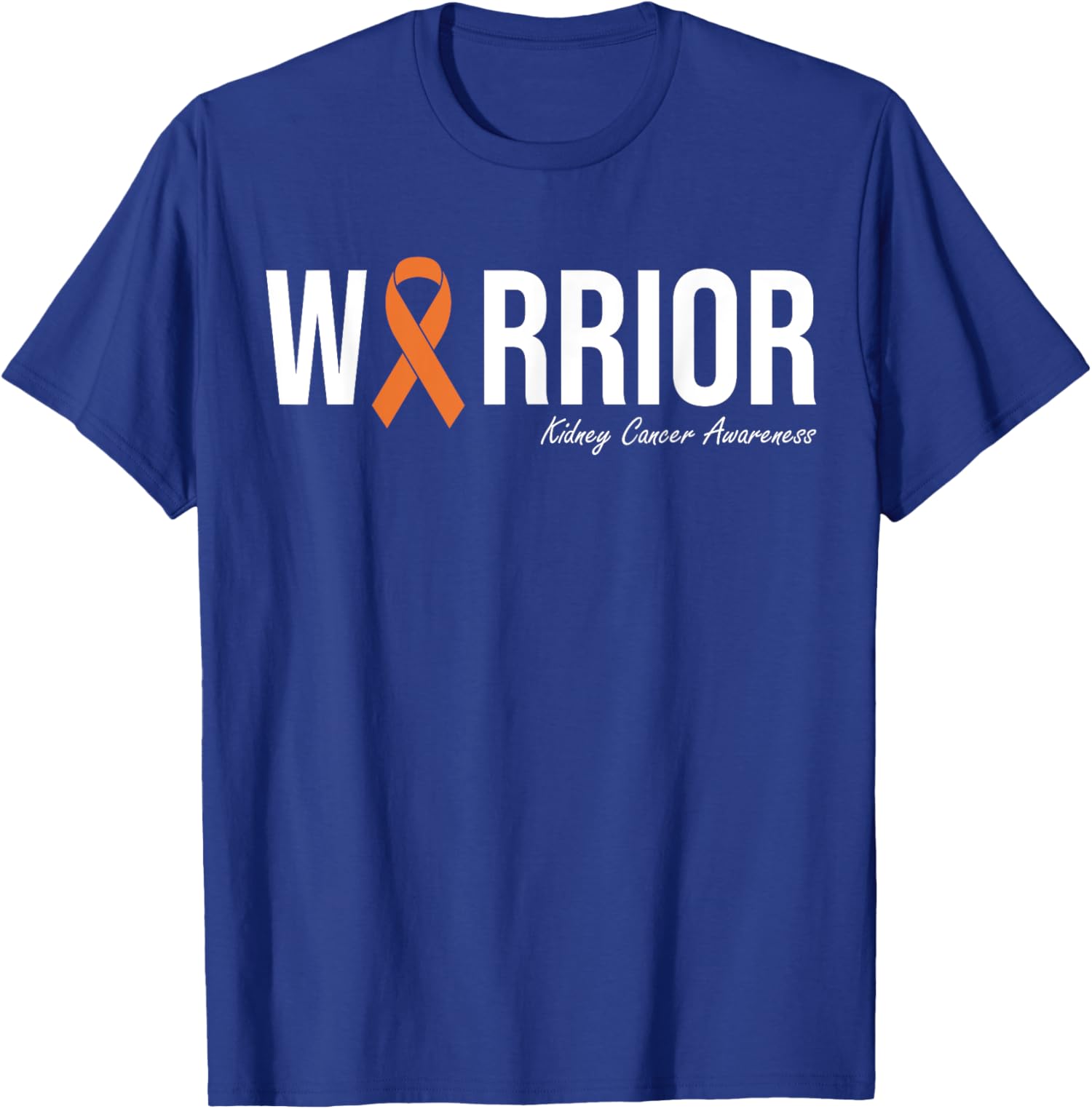 Kidney Cancer Awareness Orange Ribbon Warrior Present Unisex T-Shirt - Picture 9 of 9