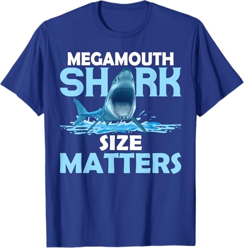 Miniatura 6 de Mega Shark Size Matter Fun Shark Puns T-Shirt Black,Navy Blue,Asphalt Grey,Brown,Olive Green,Dark Heather Grey,Heather Grey,Heather