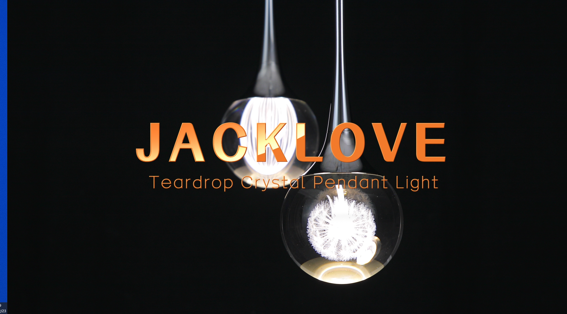 JackLove 3-Light Bubble Glass Pendant Light,21w 4000k Integrated