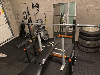 Rack Musculation ISE Multifonction - Support Squat Réglable Hauteur/largeur - 200kg Charge Max - Pour Maison/bureau