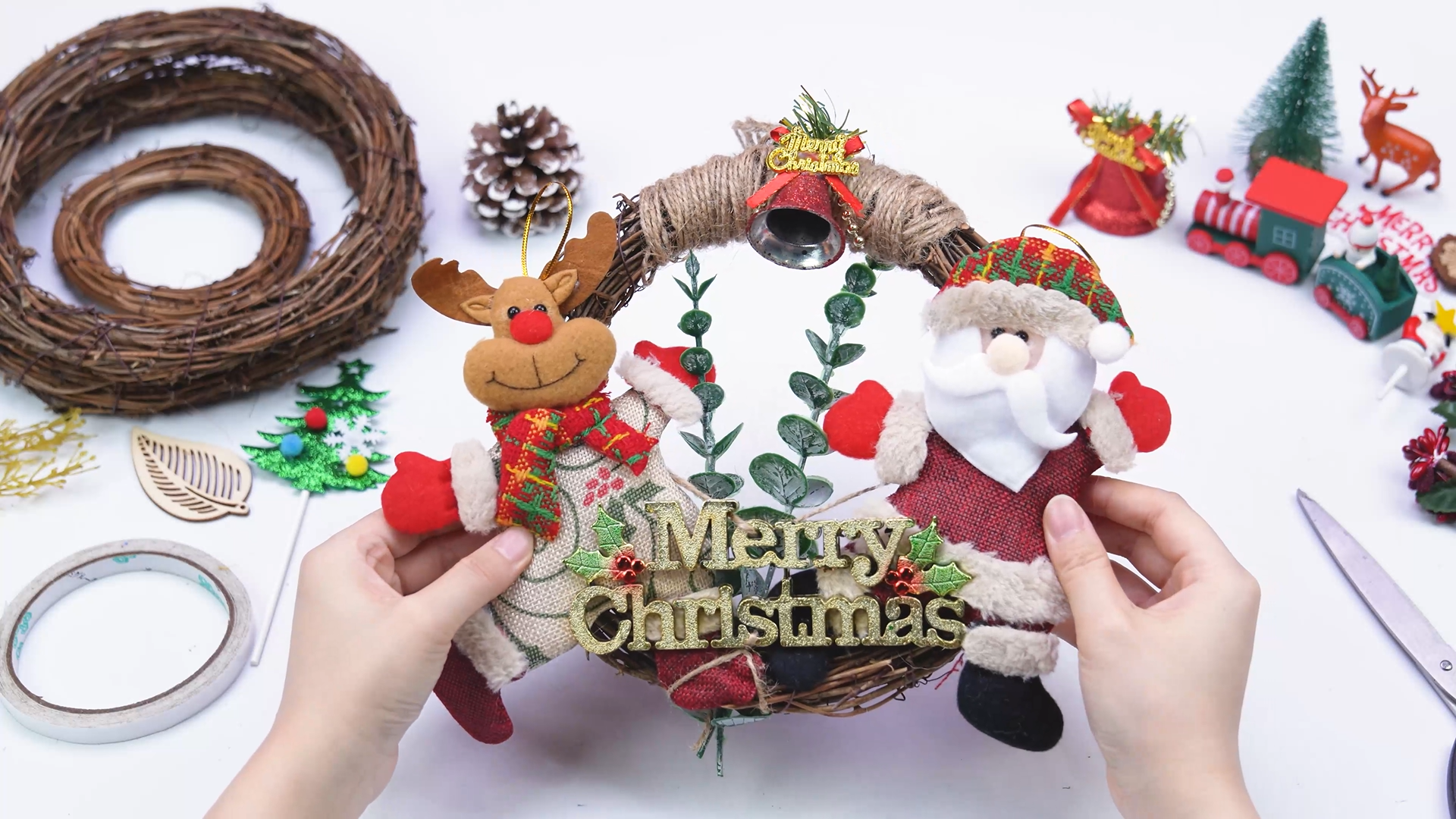 Larcenciel Set 8 Ghirlande Vite Rattan Naturale - Decorazioni Fai Da Te Per Natale E Casa