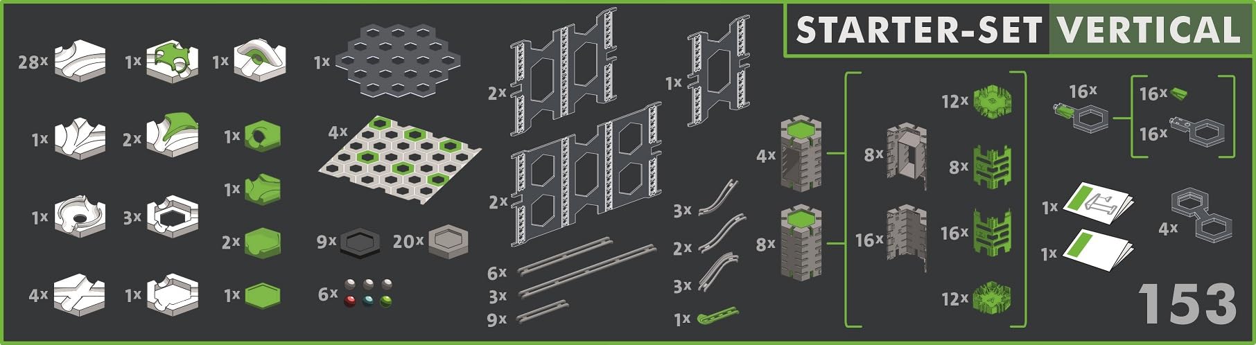 Ravensburger - Gravitrax Starter Pro, Pista di biglie, Gioco Innovativo ed Educativo Stem, Pista giocattolo, Gioco biglie per bambini, Idee Regalo Natale, 8+ Anni