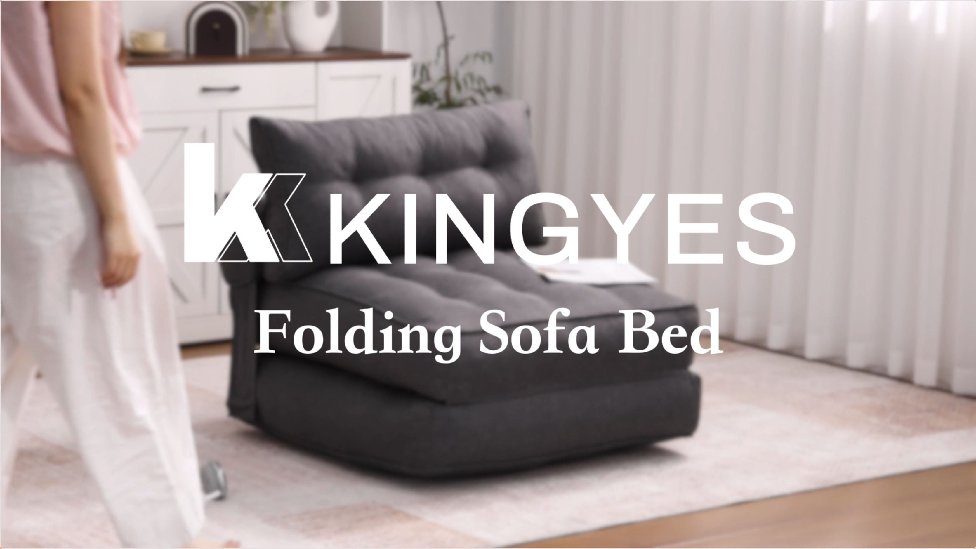Amazon.com: KINGYES Folding Chair Bed, 3 in 1 Convertible Sleeper