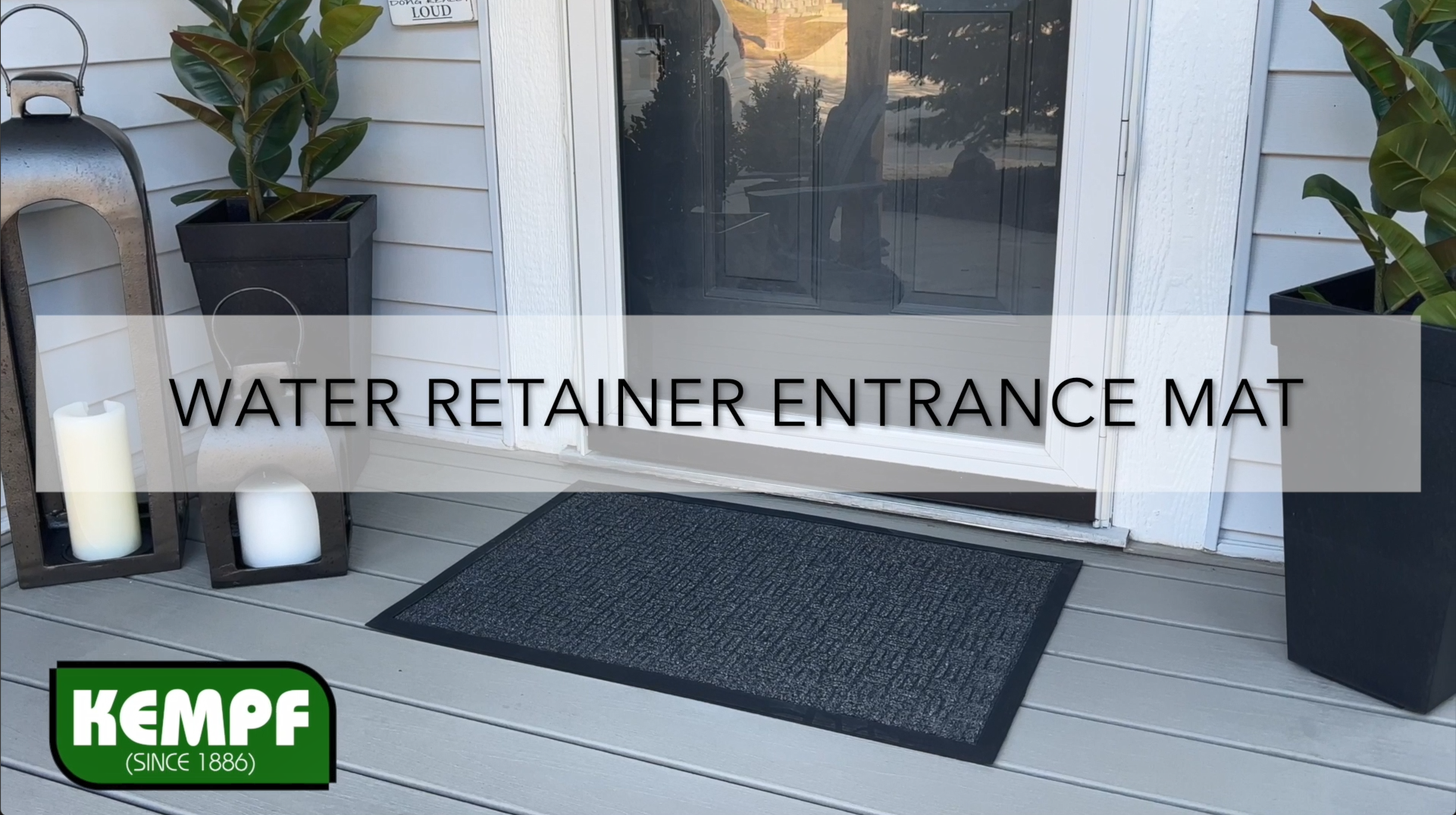 Amazon.com : Kempf Water Retainer Front Door Mat, 18” x 30”, Black