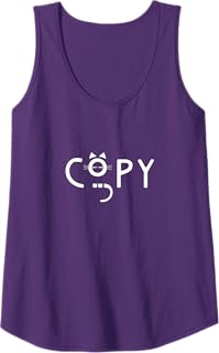 Copy Cat Cute Typography Funny Pun Tank Top