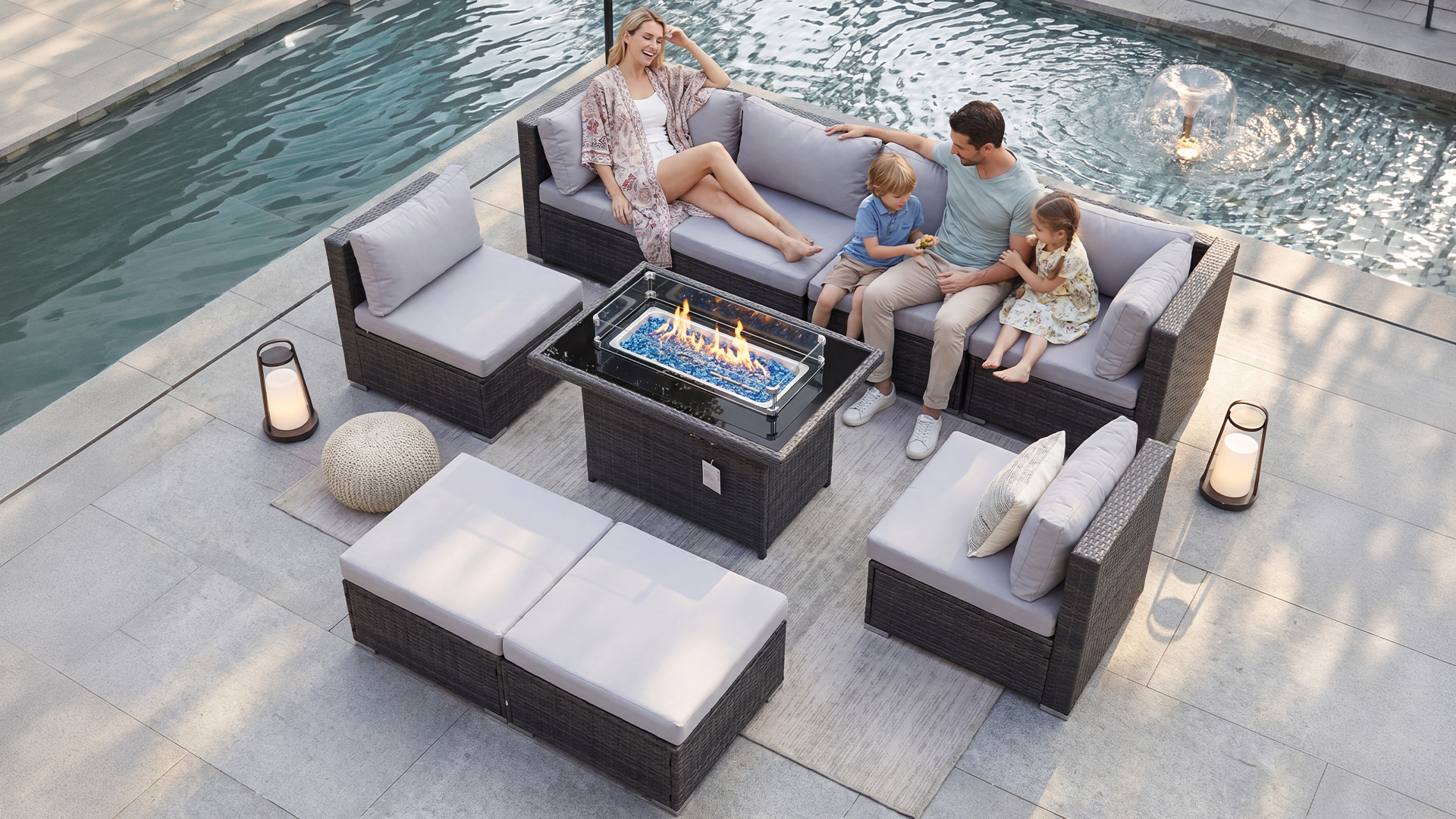 Amazon.com: NICESOUL Extra Large Rattan Patio Furniture Set with