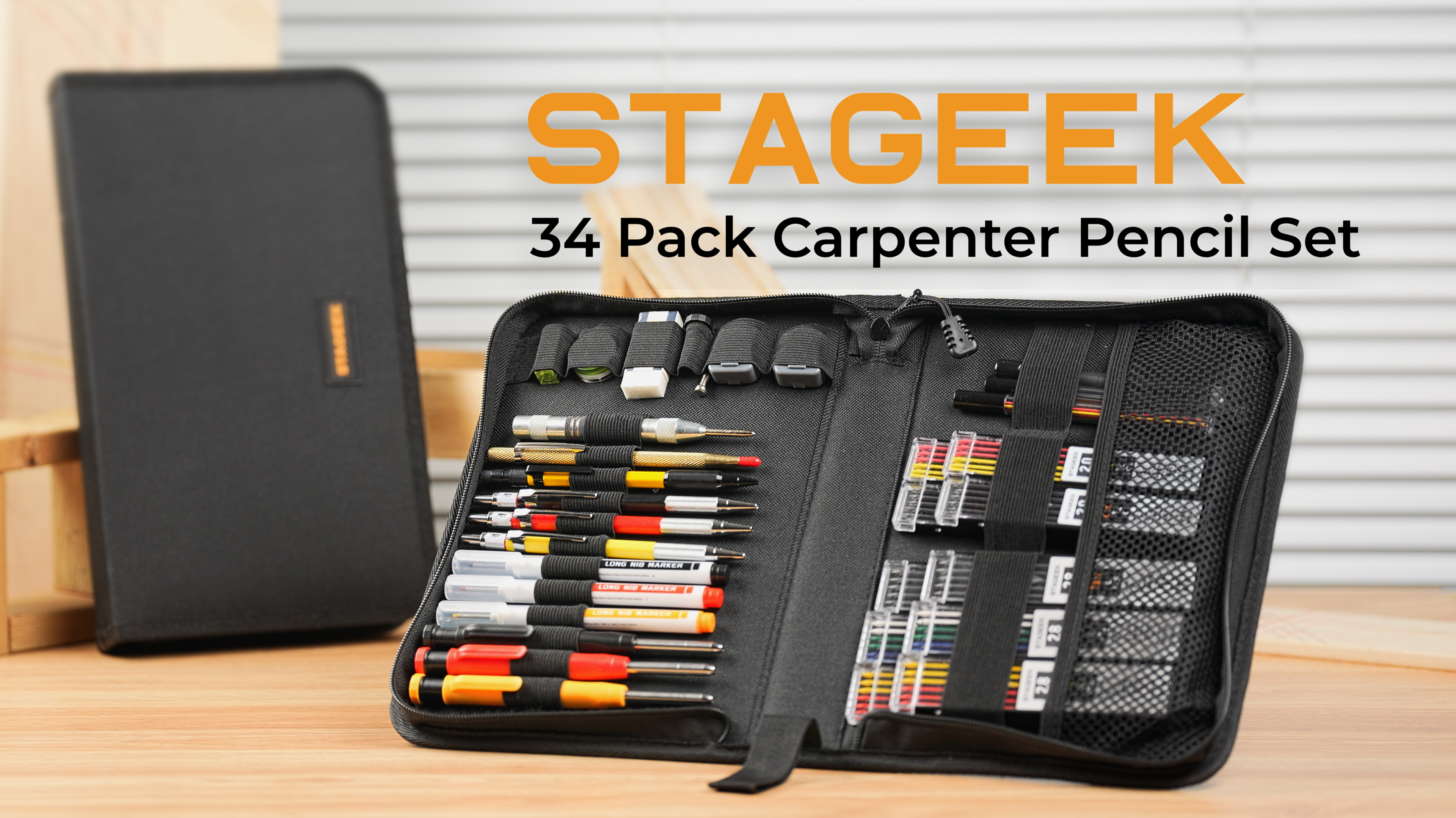 Amazon.com : STAGEEK 34PCS Carpenter Pencils with Sharpener