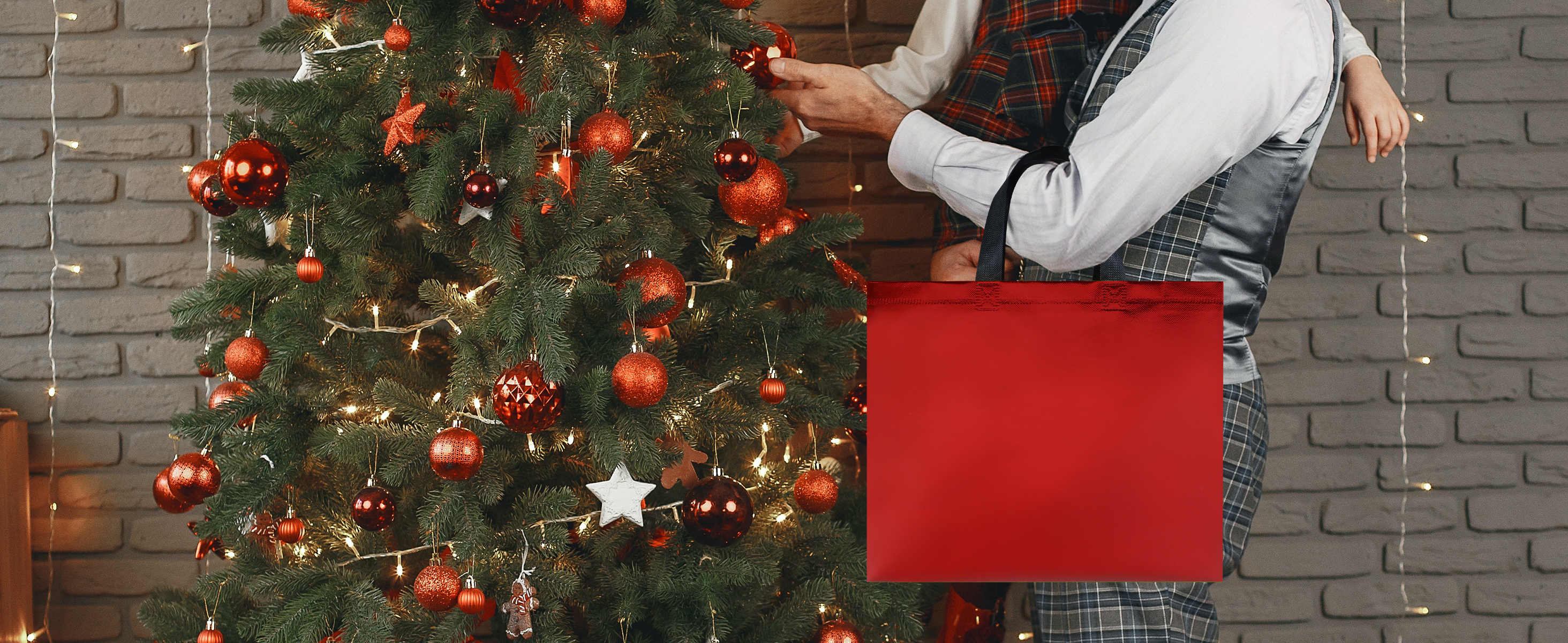 cabzymx 15 Pcs Glossy Red Reusable Gift Bags with Handles, 12.6 x 4.7 x 11 In Party Bags with Sturdy Base, Holiday Goodie Bag Bulk for Birthday, Wedding, Party, Xmas