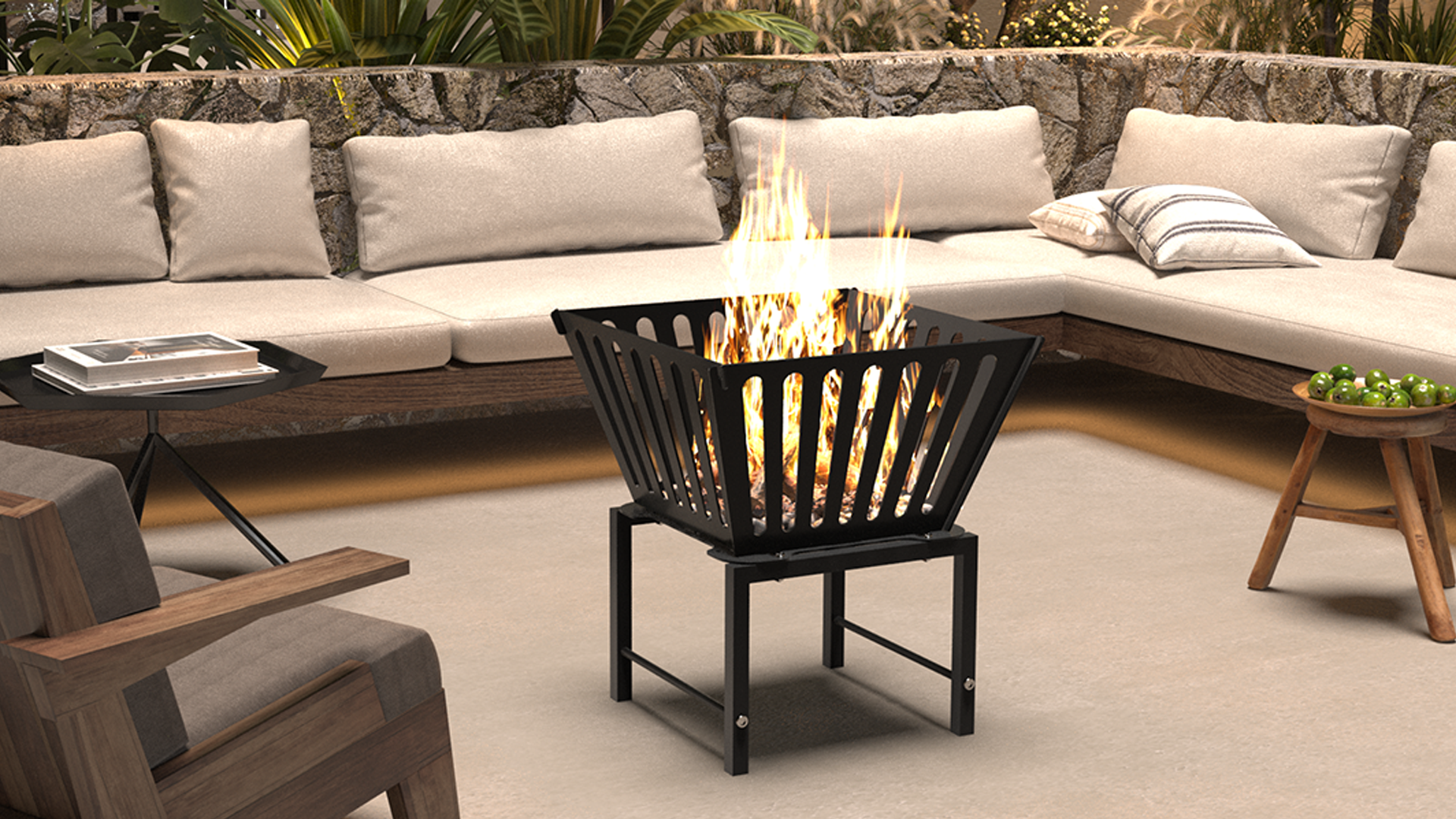 Amazon.com : Mondazie Outdoor Fire Pit — 17 Inch Portable with