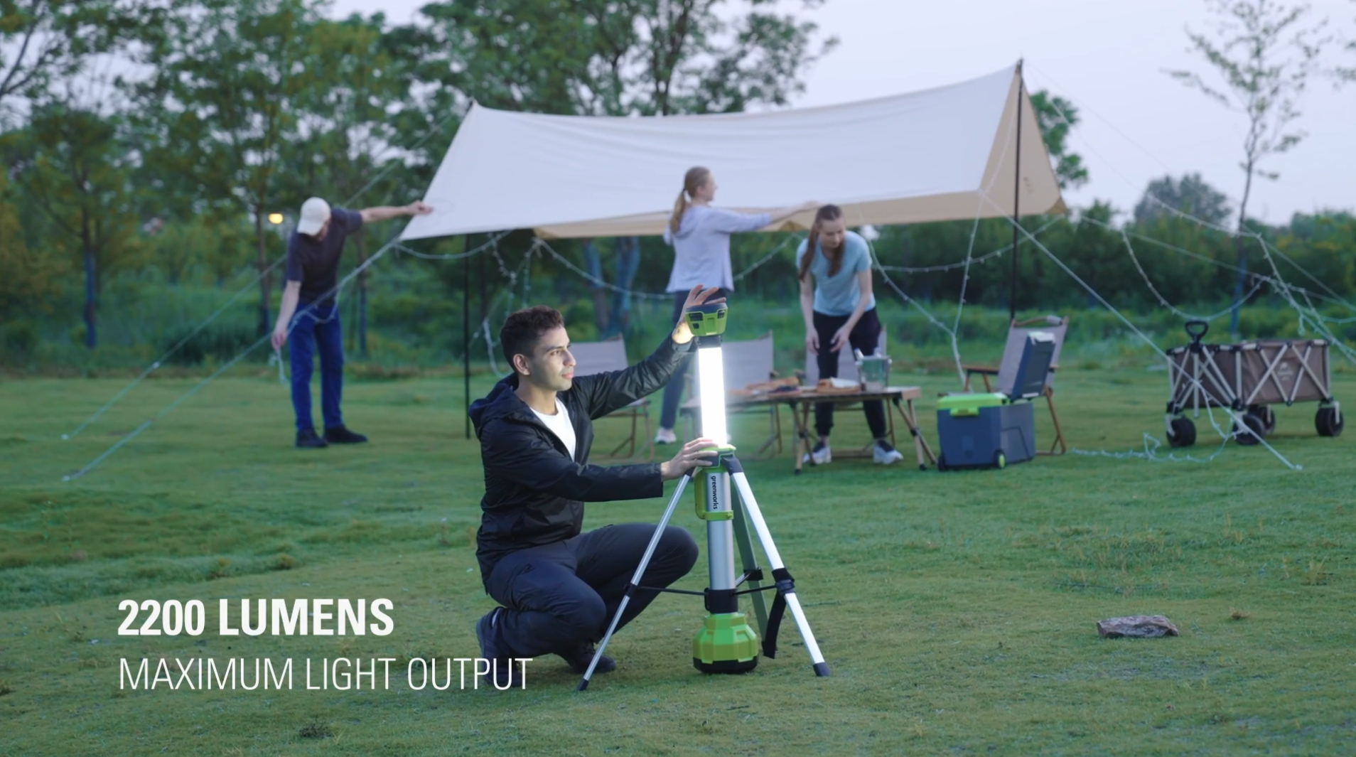 Greenworks 24V 2-In-1 2,200 Lumen Standing Light, LED Work Light