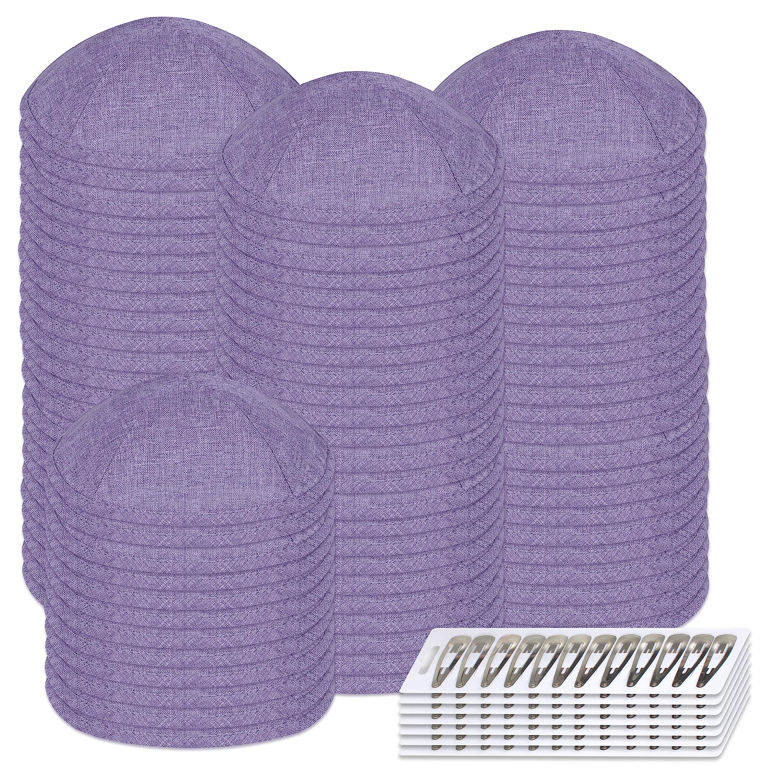 Zion Judaica Deluxe Linen Kippah Kids Yamakas Mens Ceremony Yarmulkes W/Clips