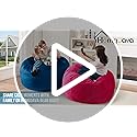 Homguava 6FT Bean Bag Chair Giant BeanBag with Memory Foam Filled, Large Bean Bag Chairs for Adults, Adult Bean Bag Chair with Dutch Velvet Cover for Living Room Bedroom-Grey