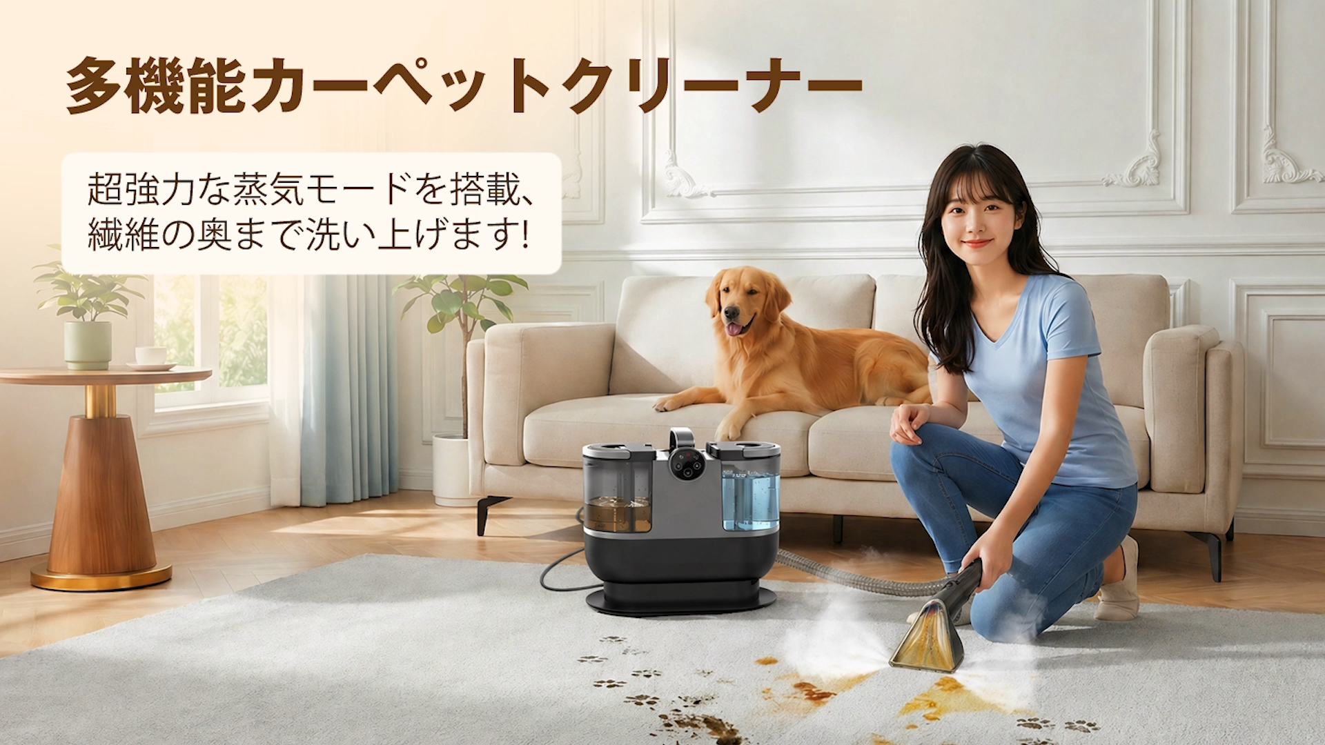 Amazon | 【日本法人運営】SAMONIC スチームクリーナー 加熱式