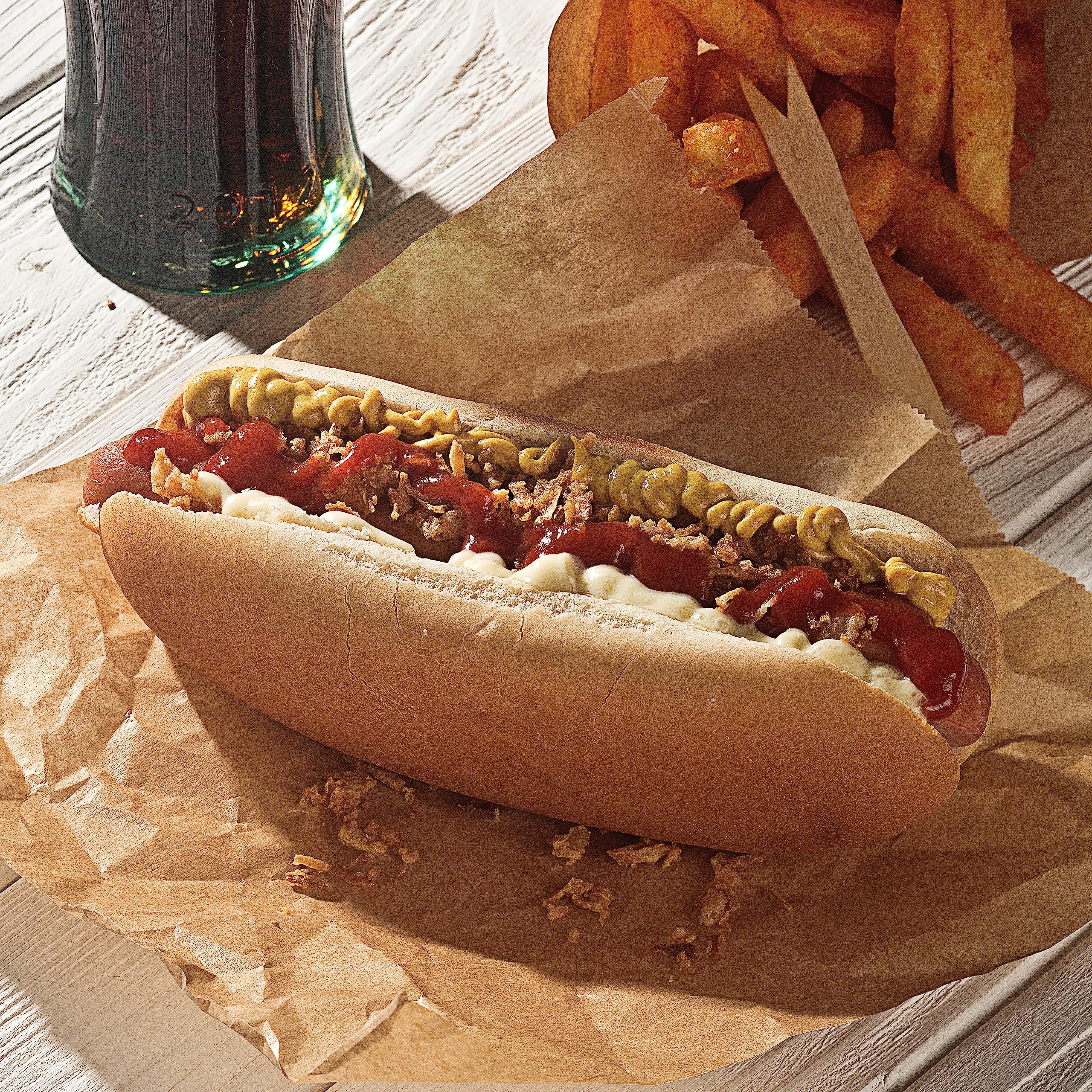 Food United Hot Dog Classic 10x für Mikrowelle, Fertiggericht in To-Go-Verpackung fürs Büro, Fast-Food servierfertig für Imbisse, Bistro, Cafés, Wurst in Aroma-Verpackung, gekühlt