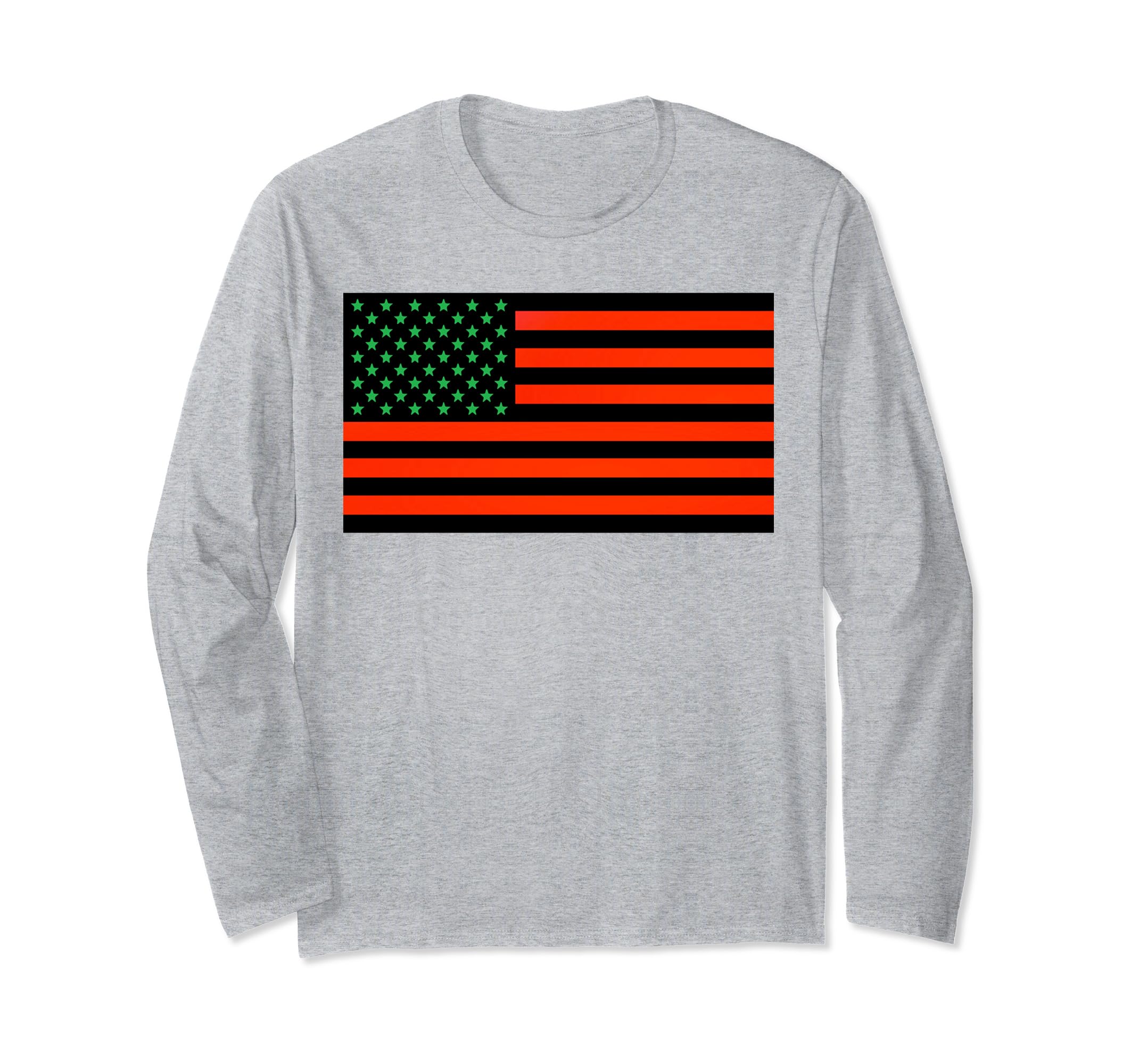 Red Black Green American Flag Shirt  Black Owned Business-Bawle