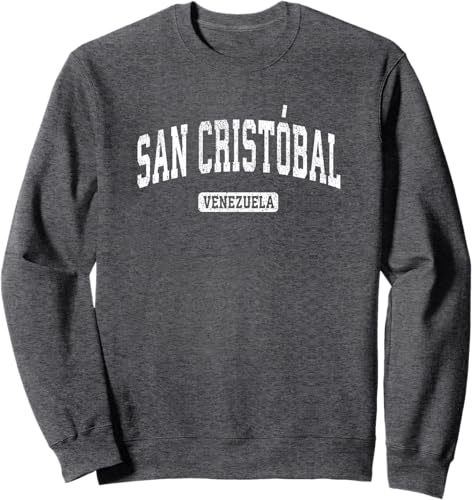 Miniatura 3 de San Cristobal Venezuela Vintage Sports Design Sweatshirt Black,Navy Blue,Dark Heather Grey,Royal Blue