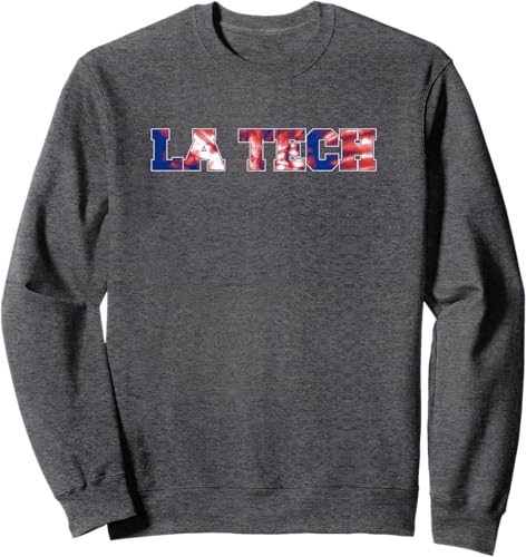 Miniatura 4 de Louisiana Tech Bulldogs Tie-Dye Sweatshirt Black,Dark Heather Grey,Heather Grey
