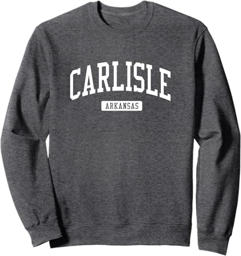 Miniatura 3 de Carlisle Arkansas AR Vintage Athletic Sports Design Sweatshirt Black,Navy Blue,Dark Heather Grey,Royal Blue