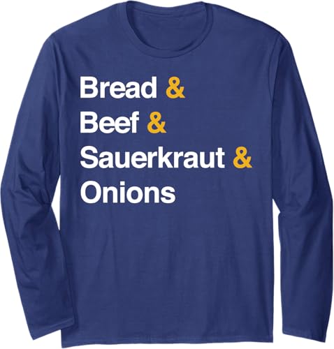 Miniatura 5 de Ingredient List Nebraska Sandwich Runza Long Sleeve T-Shirt Black,Navy Blue,Dark Heather Grey,Royal Blue