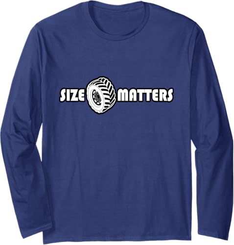 Miniatura 6 de Size Matters Shirt Tire Car Guy shirt Off Road Long Sleeve T-Shirt Black,Navy Blue,Dark Heather Grey,Heather Grey,Royal Blue
