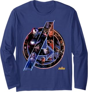 Avengers Infinity War Neon Team Manga Larga