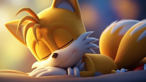 Live Tails (Sonic) Sunset: Flying Above Green Hill Valley & Gentle Wind Rush – Soothing Skyglow 4K Display – vue 6
