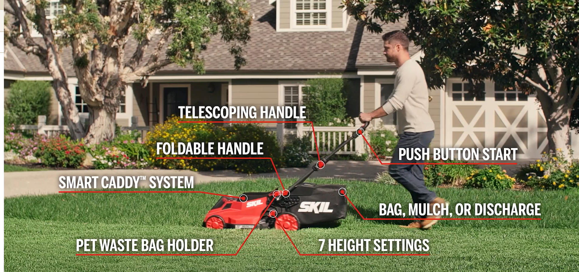 Amazon.com : SKIL PWR CORE 40 Brushless 40V 20-Inch Push Mower Kit