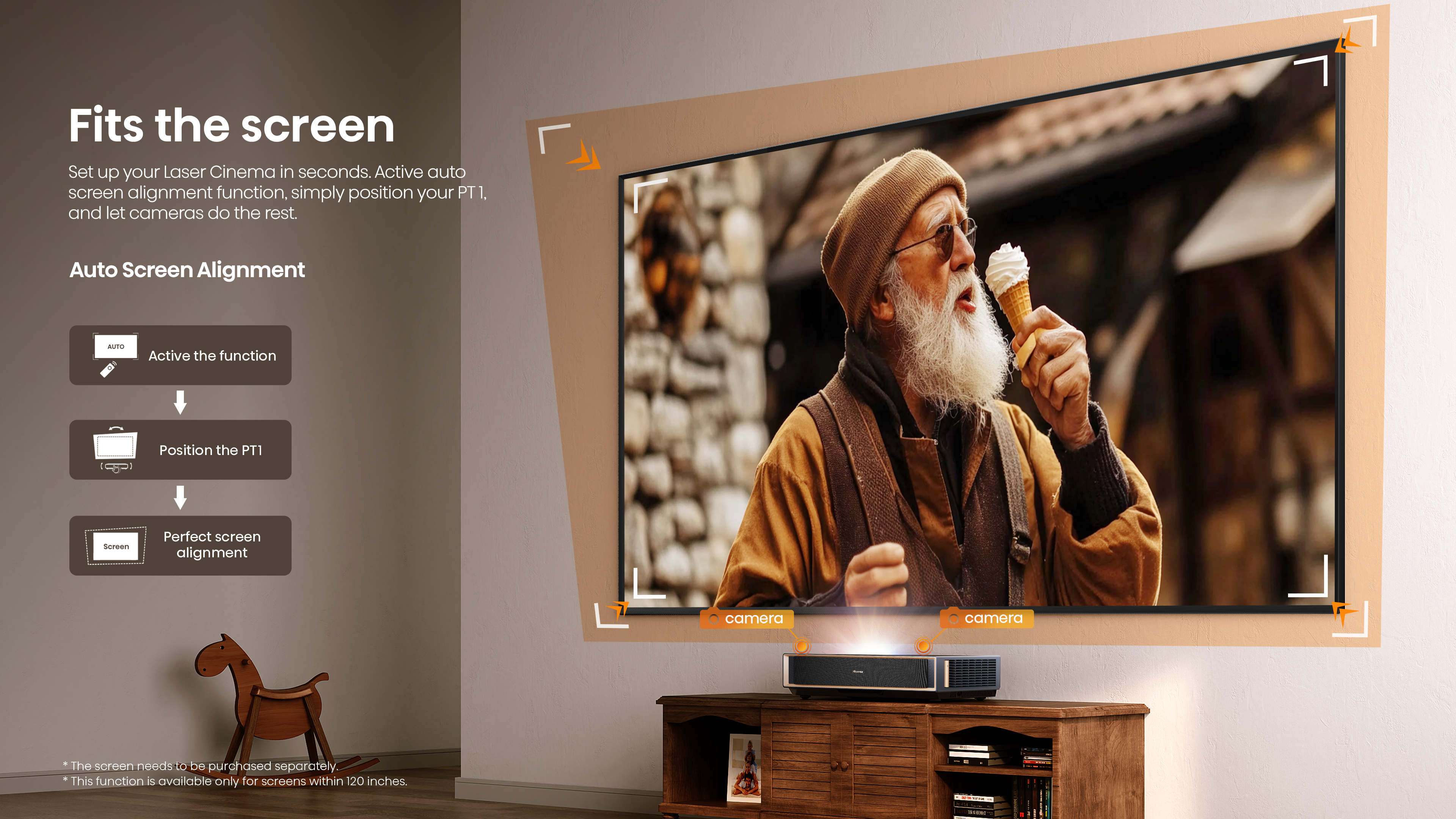 Hisense PL2 - Vidéo Projecteur Ultra Courte Focal Laser 4K - Noir