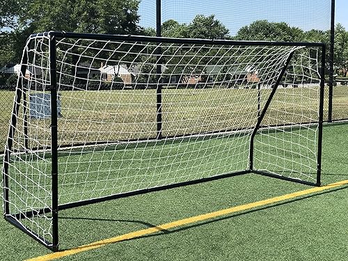 Miniatura 4 de AYSO - Portería de fútbol de tamaño reglamentario juvenil Premier de 12 x 6 pies con red resistente a la intemperie de 0.157 in. Marco con
