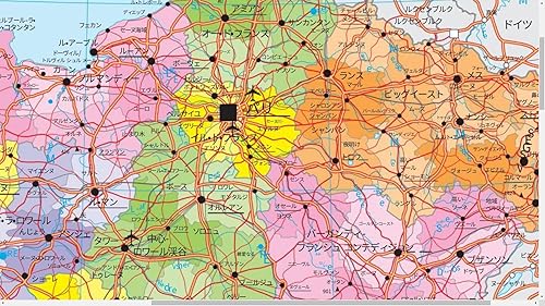 Map of France in Japanese