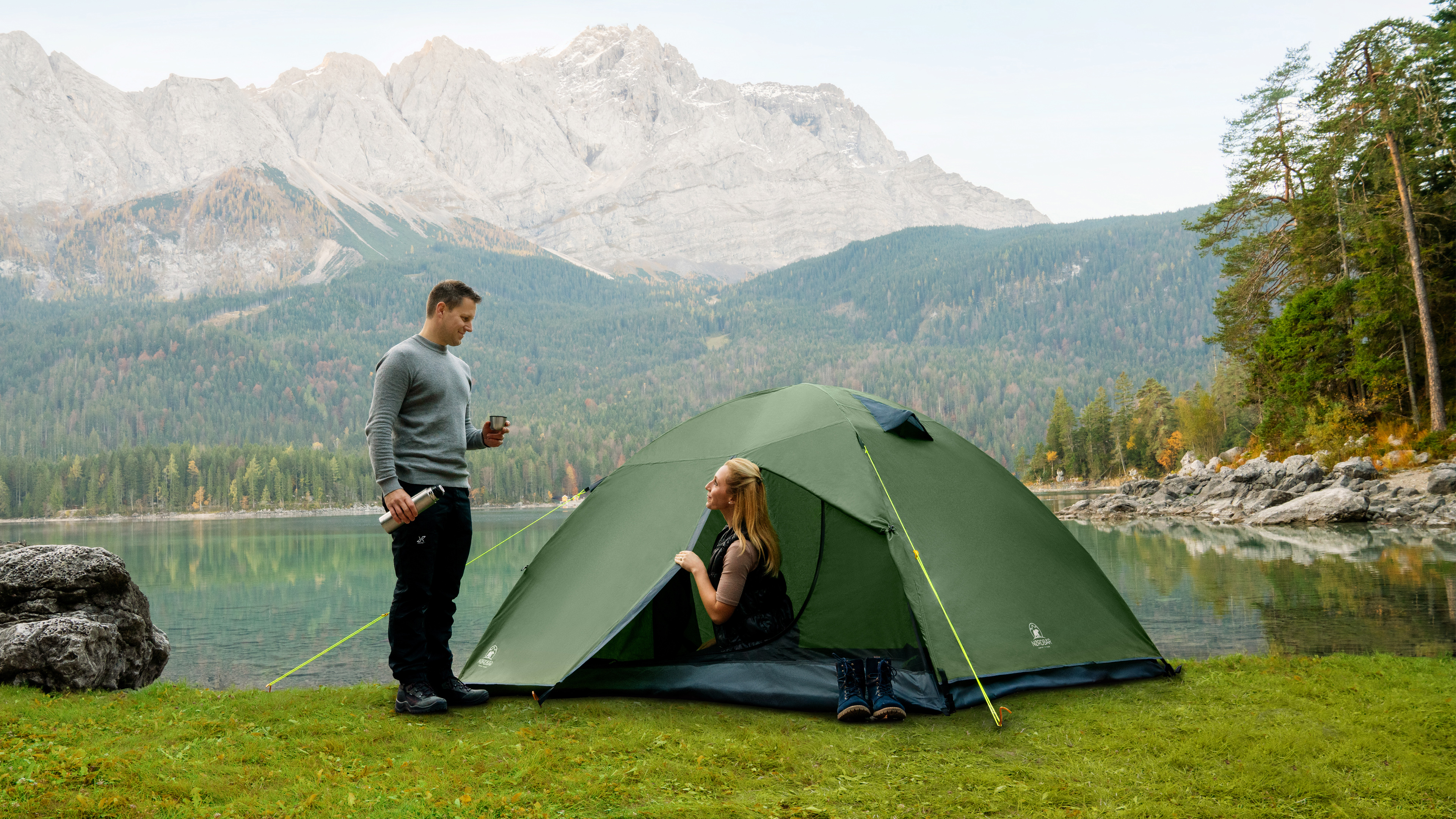 nordbär zelt NORDBÄR® Campingzelt 1-2 Personen, Ultraleicht, wasserdicht, Trekkingzelt baumschonend Color:Navy Zion Schwalbe Race Extra Light
