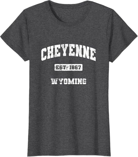 Miniatura 6 de Cheyenne Wyoming WY vintage state Camiseta de estilo atlético, Negro -