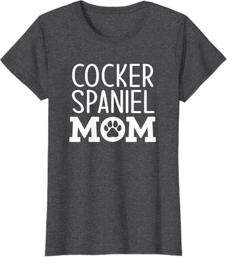Miniatura 3 de Funny Cocker Spaniel Mom Dog Paw Puppy - Camiseta retro Negro -