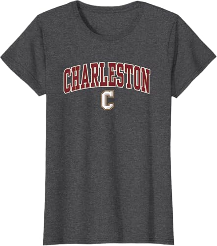 Miniatura 6 de Charleston Cougars Arch Over Logo - Camiseta con licencia oficial, Negro -