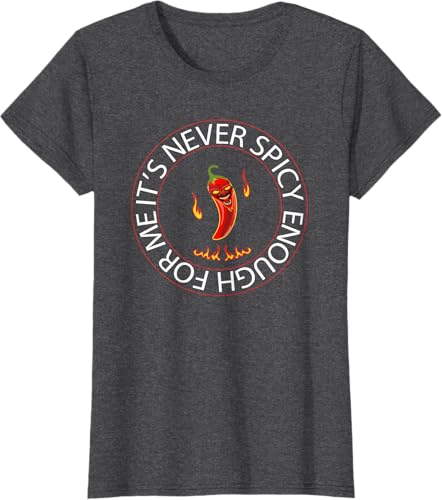 Miniatura 6 de Camiseta de pimiento rojo chile para los amantes de las comidas picantes y la salsa, Negro, S