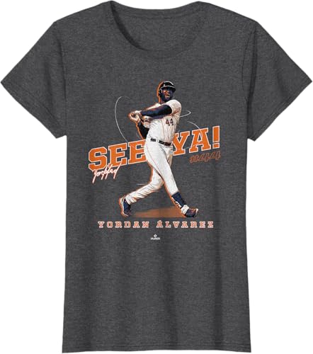 Miniatura 20 de See Ya! Yordan Alvarez Houston MLBPA T-Shirt Black,Navy Blue,Dark Heather Grey,Heather Grey,Orange